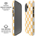 Yellow and White Checkerboard iPhone 16 Plus Magsafe Impact Case